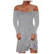 thumbnail image 1 of Vestidos Para Mujer Vestidos Casuales Moda Color Sólido Sling Manga Larga Midi Vestido Odeerbi ODB135886, 1 of 5