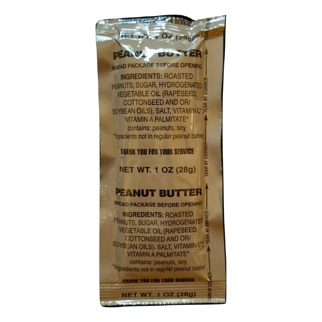 Z-Ration – MRE Peanut Butter, Natural High Protein Food, MRE Ration ...