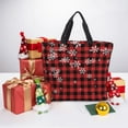 thumbnail image 6 of Fuzoiu Red Buffalo Plaid Print Durable Tote Bag,Shoulder Bag with Zipper Closure,Casual Tote's Handbag,for Daily Use, Shopping, School, Work, 6 of 7