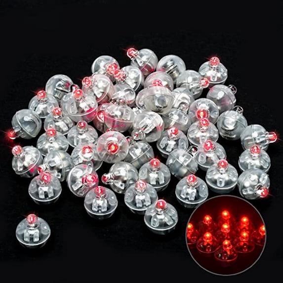 50 Pieces Multicolor LED Balloon Light Mini Round Ball Light Waterproof LED Flash Ball Lamp for Paper Lantern Bobo Balloon, Disco, Wedding Birthday Party Decoration