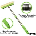 thumbnail image 4 of ITTAR Window Squeegee with 58" Extension Pole, Window Cleaning Tools, 10" Sponge Car Windshield Squeegee - Green, 4 of 8