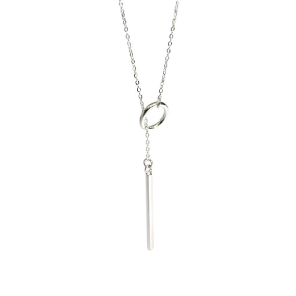 Riforla S925 Sterling Silver Necklace Women's Simple Long Collarbone Chain Womens Jewelry Silver