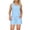 Blue, variant on Short Sets for Women Summer Linen Sleeveless V Neck Tank Top and Shorts 2 Piece Matching Set Womens Lounge Set