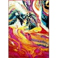 thumbnail image 2 of Multi-Color Modern 2x3 Area Rug Contemporary Paint Smudge Accent Mat - Actual 1' 6" x 2' 6" Rectangle, 2 of 7