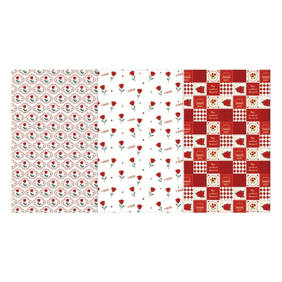 EUDIDV Romantic Presents 6pcs Wrapping Paper Gift Gift Paper Book Cover Paper Ins Style Birthday Valentine's Day Packaging Bouquet Paper Valentine's Decor