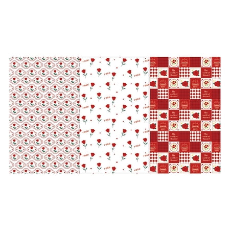 Matoen Valentine s Day Gift Wrapping Paper – Romantic Red Flower Gift Wrap Paper for Wedding Bridal Shower Mother’s Day Valentine s Day Birthday Holiday