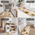 thumbnail image 5 of Yellow Brown Green Leaf Sunflower Pattern Kitchen Rugs Sets Of 3,Kitchen Runner Rugs Non Skid Washable,Decorative Kitchen Floor Mats for Kitchen,Sink,Laundry,17"x30"+ 17"x47" + 17"x59", 5 of 6