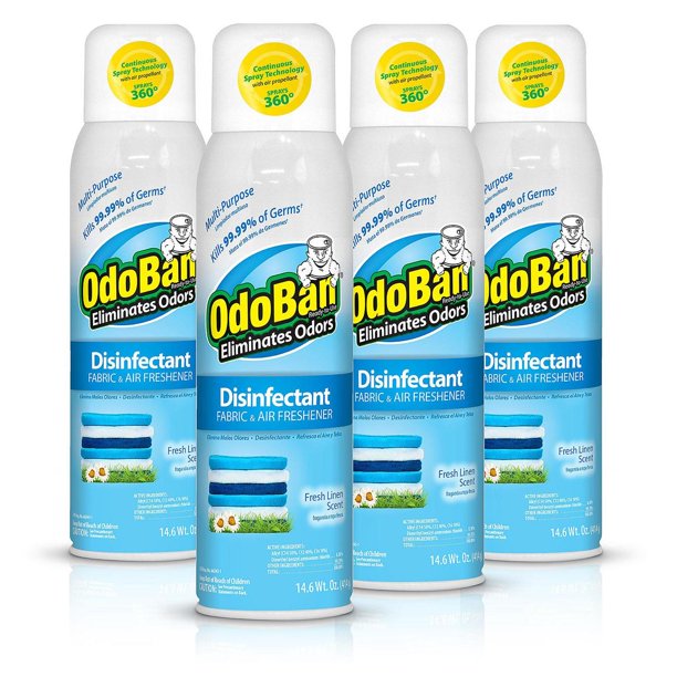 Odoban Disinfectant Fabric and Air Freshener Spray, Fresh Linen Scent