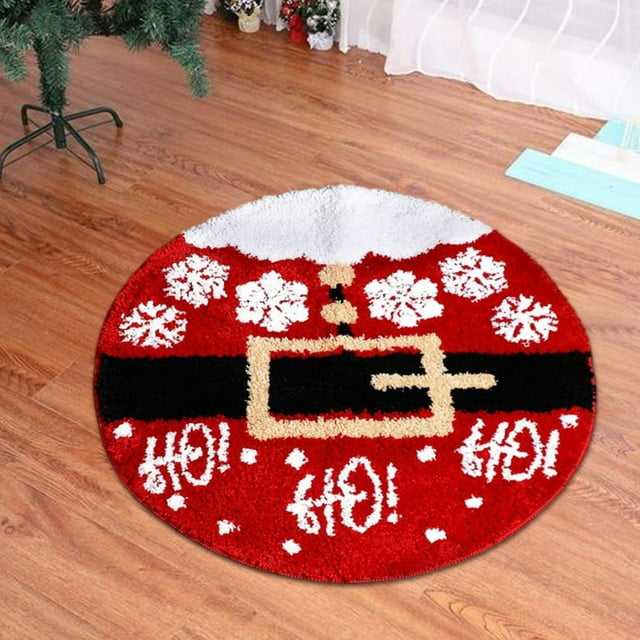 hengsof Christmas Style Carpet Lazy Wind Carpet-friendly Bedroom Bedside Blanket Strip Stain Window Carpet Tatami Mat