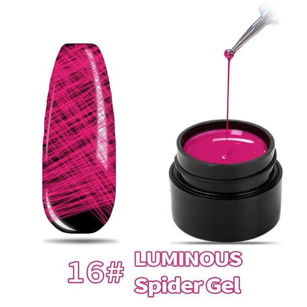 Pegamento luminoso para uñas con pincel, fototerapia, para decoración de uñas, elástico luminoso, 8 ml