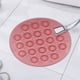 thumbnail image 5 of Alfombra antideslizante con ventosas - Alfombra de ducha redonda de PVC para seguridad en el baño - Alfombra anticaída de 30x30cm con lazo colgante, 5 of 5