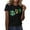 Black#1, variant on Tnhcen St. Patrick's Day Women's Graphic T-Shirt Short Sleeve Crew Neck Plus Size S-3XL 95% Polyester 5% Spandex Stretchy Casual Summer Top