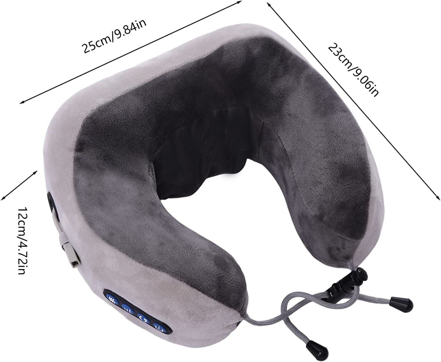 Vibrating Neck Pillow Massage Therapy for Traveling Home Rest Neck Pillows  for -,Ergonomic Design/Easy to Carry/Multi-Gear,Best Gift for Parents,Grey. 