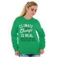 thumbnail image 4 of Climate Change Is Real Earth Day Unisex Plus Fleece Graphic Sweatshirt Brisco Brands 4X, 4 of 5