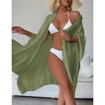 thumbnail image 2 of Swimsuit Cover Up for Women Plus Size Button Up Shirts Chiffon Kimono Cardigan Casual Beach Cover Ups Shermie, 2 of 6