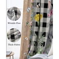thumbnail image 6 of Easter Blackout Curtains 45 Inches Long, Kitchen Black Out Window Treatments, Spring Rabbit Flowers Colorful Eggs Black Lattice Thermal Insulated Lined Drapes for Small Window with Grommet 42"x45", 6 of 8