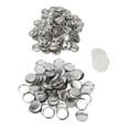 thumbnail image 3 of Pin Back Button Parts, 100 Sets Blank Button Badge Parts Set Smoothly Surfaces  For Handcraft 25mm/1.0in,32mm/1.3in, 3 of 8