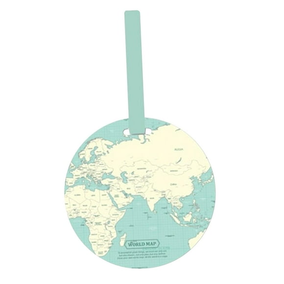 Colgante de de mapa portátil, etiqueta de accesorios de viaje para etiqueta de , maleta, mochi, tarjetas de visita, verde Colco Etiqueta del equipaje