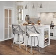thumbnail image 3 of LumiSource Light Grey Wood, Cream Noise Fabric Charlotte Counter Stool - Set of 2, 3 of 10