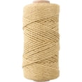 thumbnail image 1 of Cuerda de Yute Natural, Mecate de Yute, Natural Trenzada de 4mm*100m, Cordel de Yute, Cuerda de Sisal para Gato Rascar, para Manualidades, Jardinería, Envolver de Regalos, 1 of 4