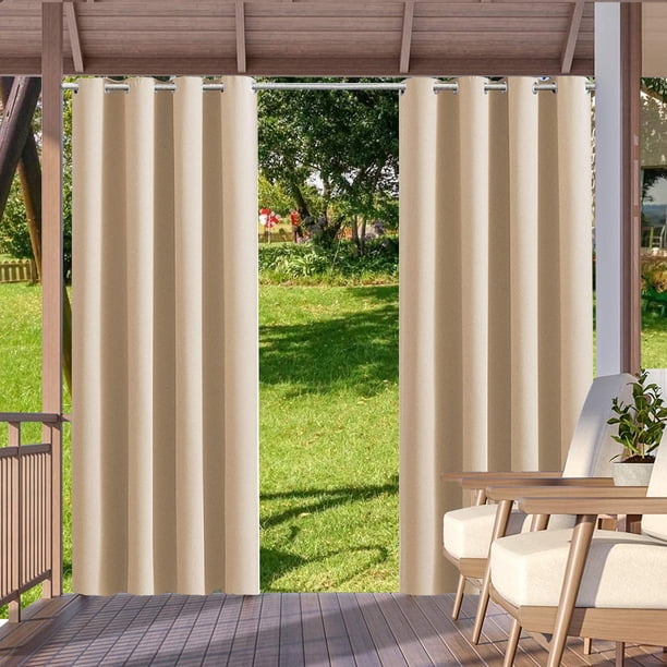 1 panel de cortinas para exteriores e interiores con protección solar Irfora Cortina exterior