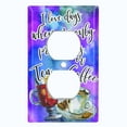 thumbnail image 2 of Metal Light Switch Plate Cover Tea or Coffee Problems Blue Purple COF019, 2 of 13
