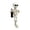 B001- Style A, variant on Skeleton Halloween Decor, Indoor Halloween Decorations, Halloween Party Decorations, Home Bar, 4X2 Inch Sitting Skeleton Desktop Ornament Holding Sipping Cup for Holiday Table and