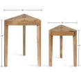thumbnail image 4 of Kate and Laurel Talcott Boho Nesting End Tables, Set of 2, 15 x 15 x 24, Natural Wood, Decorative Modern Solid Wood Nesting Side Tables for Storage and Display, 4 of 8