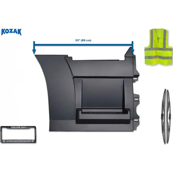 Kozak Replacement Rear Step Side Fairing Panel Compatible with Volvo VNL, Plus Accessories