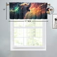 thumbnail image 4 of Wolf Printed Window Curtains Valances for Kitchen Colorful Galaxy Mountain Forest Wildlife Animals Howling Rod Pocket Valances for Bedroom Living Room Dining Room 54 by 18 in, 1 Panel, 4 of 6