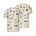 thumbnail image 3 of Daiia Dogs Funny Pets Mens Baseball Jersey Button Down Shirts Short Sleeve Sports Uniforms-Small, 3 of 9
