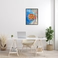 thumbnail image 2 of Underwater Aquarium Subway Train Landscape Painting Black Framed Art Print Wall Art, 2 of 7