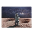 thumbnail image 1 of Outer Space Cutting Board, Astronaut on the Space Mercury Before Milky Way Cosmos Meteor Fantasy Art, Decorative Tempered Glass Cutting and Serving Board, Large Size, Purple Brown, by Ambesonne, 1 of 1
