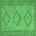 thumbnail image 1 of Ahgly Company Indoor Square Oriental Emerald Green Traditional Area Rugs, 4' Square, 1 of 4