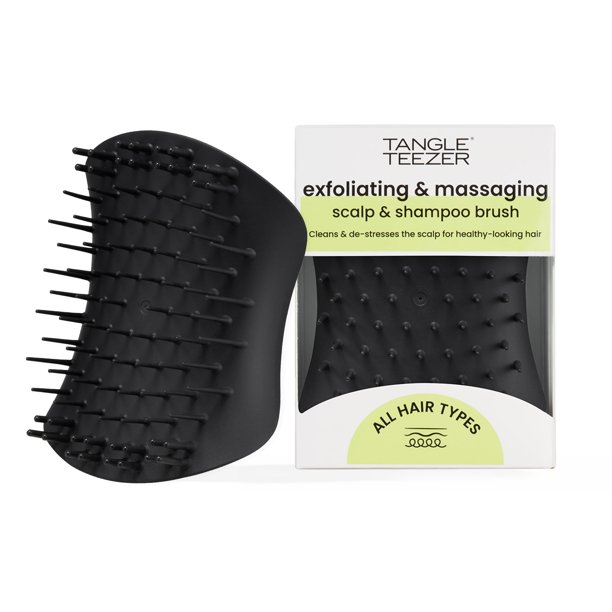 Cepillo para cabello Tangle Teezer, champú y cuero cabelludo, masaje exfoliante