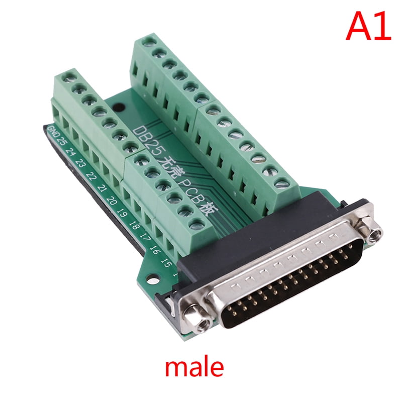 1PCS DB25 Female 25Pin Plug Breakout PCB Board Terminals D-SUB Connector  ca 