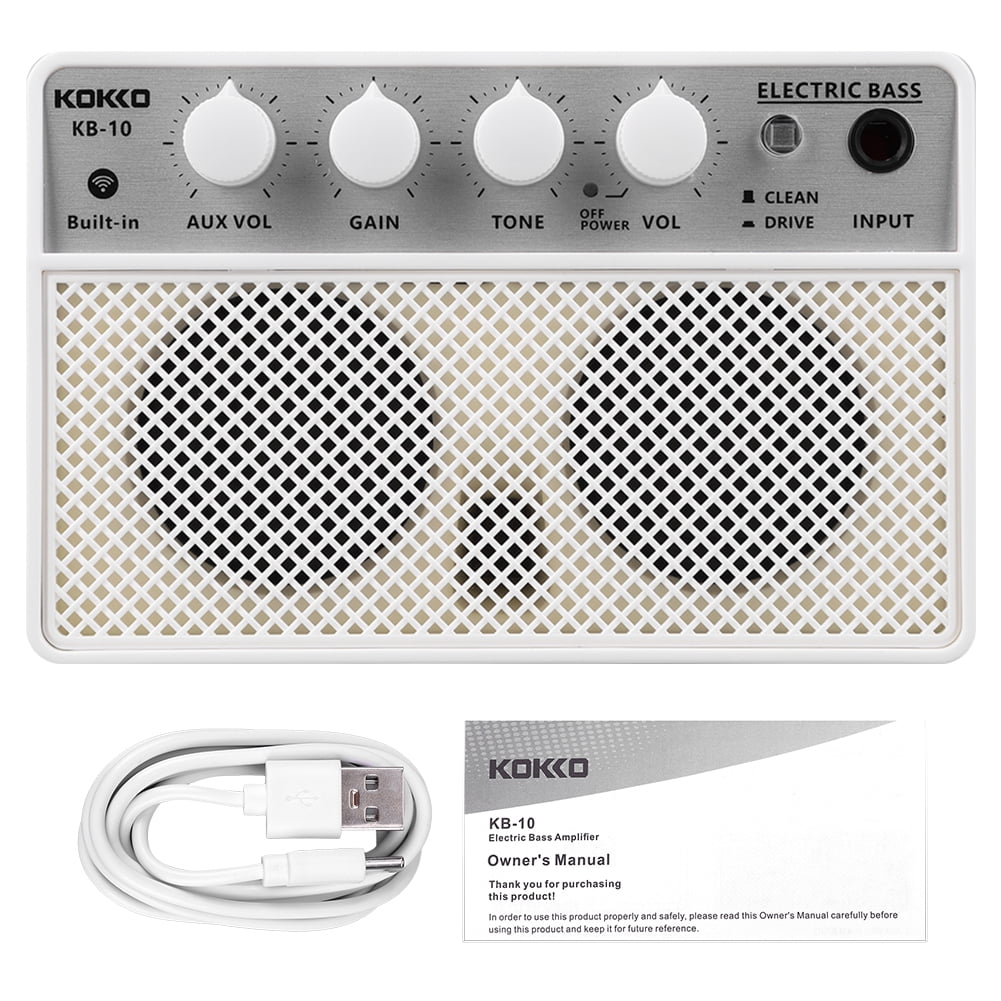 Yucurem Electric Bass Amplifier Bt Small Speaker Mini Bass Amplifier For Electric Bass Guitar Essential (A)