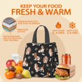 thumbnail image 5 of Basset Hounds with Bones and Presents Insulated Lunch Bag for Women & Adults,Large Portable Soft Cooler Lunch Bag,Thermal Food Storage Tote with Pearl Cotton,8.66L,8.75x5.75x9.5 Inch, 5 of 6