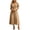 Yellow, variant on Nxznwn Women's Summer Short Sleeve Long Dresses Casual Wrap V-Neck Smocked Elastic Waist A-Line Flowy Party Dress