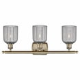 thumbnail image 2 of 516-3W-AB-G559-5SM Innovations Lighting Bridal Veil - 3 Light Bath Vanity-10 Inch Tall and 25 Inch Wide-Antique Brass Finish-Light Smoke Glass Color, 2 of 2