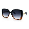 thumbnail image 6 of Womens Classic 90s Metal Jewel Chain Arm Oversized Butterfly Sunglasses Black Tortoise - Smoke, 6 of 8