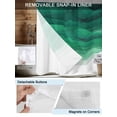 thumbnail image 3 of No Hook Cloth Fabric Shower Curtain with Snap in Liner, Sage Green Waves Waterproof Shower Curtains Set with See Through Top Window, Ombre Coastal Ocean Water Abstract Bath Curtains Shower 54"x78", 3 of 6