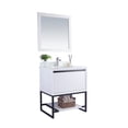thumbnail image 2 of Alto 30" White Bathroom Vanity with Pure White Phoenix Stone Countertop, 2 of 8