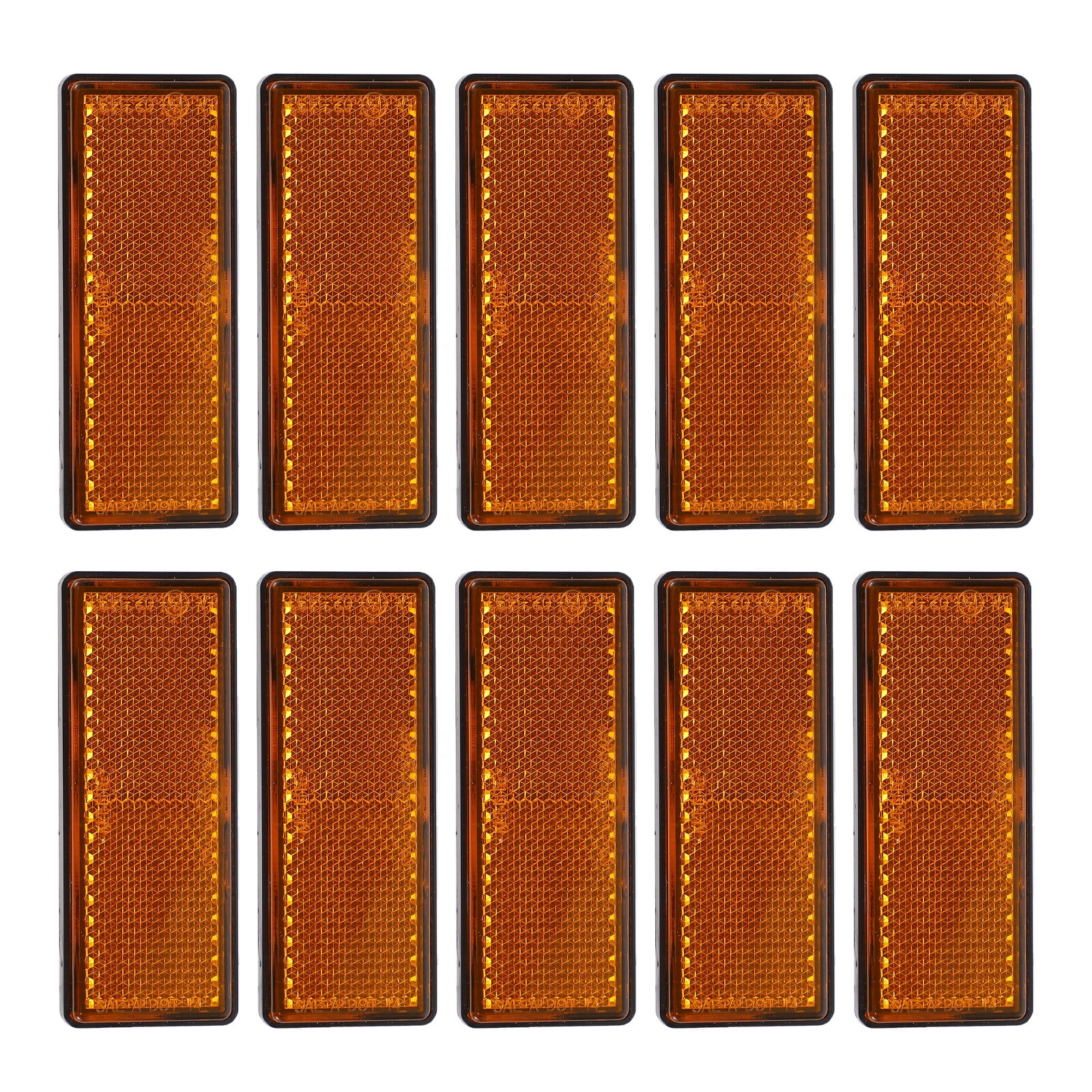 10 Pcs Selfadhesive Car Reflectors Reflective Strips Reflective Boards