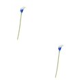 thumbnail image 3 of Injueey Decoración del hogar de bajo mantenimiento de PU, apariencia realista y flores artificiales fáciles de limpiar, decoración de azul blanco 37cm * 7cm 2Conjunto, 3 of 6