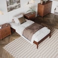 thumbnail image 4 of Pasadena 12" Twin XL Solid Wood Basic Platform Bed Frame in Walnut, 4 of 11
