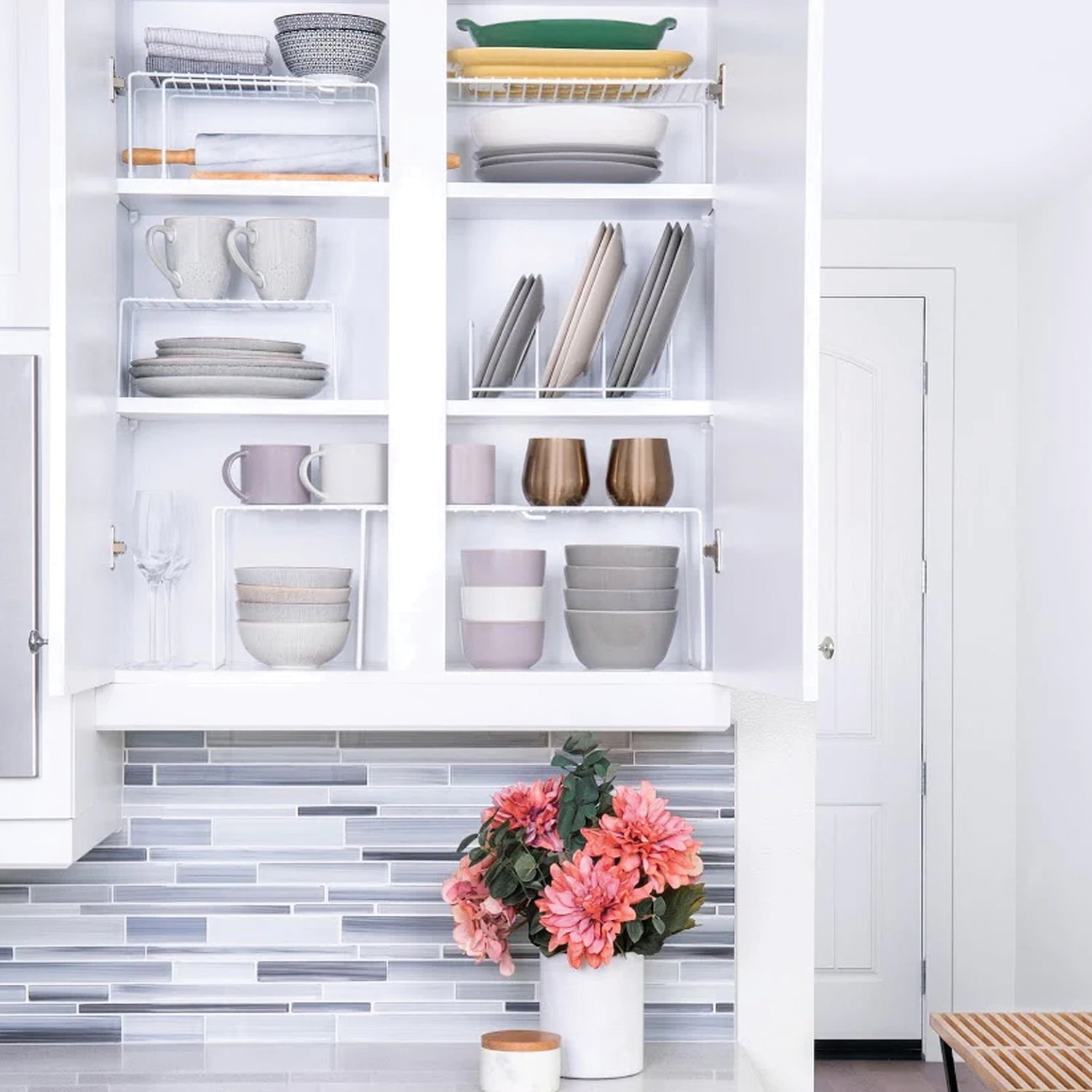 Better Houseware Expanding Shelf, White (Large), 180/2PT