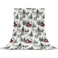 thumbnail image 2 of Christmas Throw Flannel Blanket 40x50In Winter Farmhouse Xmas Pine Tree Deer Countryside Super Soft Cozy Bed Blanket, Lightweight Plush Fuzzy Bed Throw for Bedroom Sofa Couch Living Room, 2 of 4