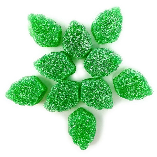 SweetGourmet Jelly Spearmint Leaves Slices Bulk Candy 4 Pounds
