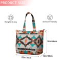 thumbnail image 4 of Colorful Geometric Triangle Diamond Pattern Travel Tote Bags for Women Carry On,Large Weekender Bags for Women Travel,Multi Functional Duffle Bag for Work,Shopping,Sports, 4 of 5